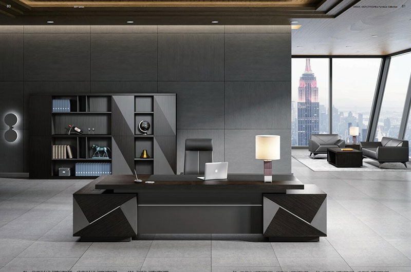 簡藝系列 - 時尚定制老板經理辦公室膠板大班臺