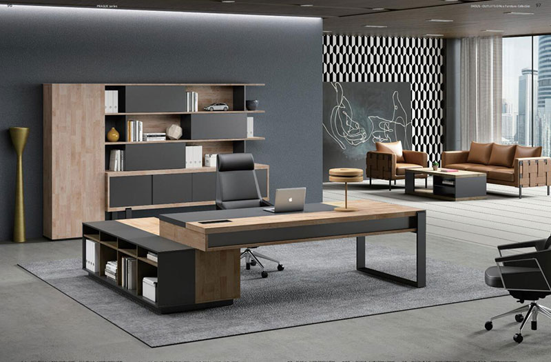 布拉格系列 - 現代定制老板經理總監(jiān)辦公室大班臺