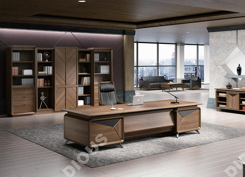 唯藝系列-新中式實木大班臺