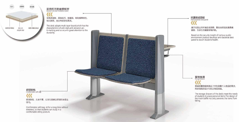 2021-學校會議培訓室固定課桌椅-達爾文系列-迪歐教育家具 2021-學校會議培訓室固定課桌椅-達爾文系列-迪歐教育家具