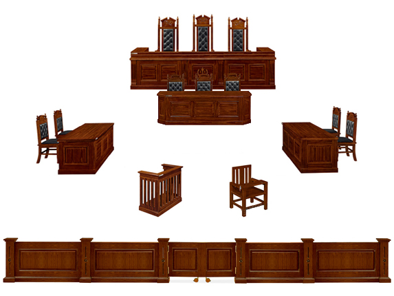 法院辦公家具法官臺書記臺審判臺法庭辦公家具全套