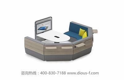 舒適時(shí)尚多人會(huì)議商務(wù)洽談沙發(fā)信息島DF6013