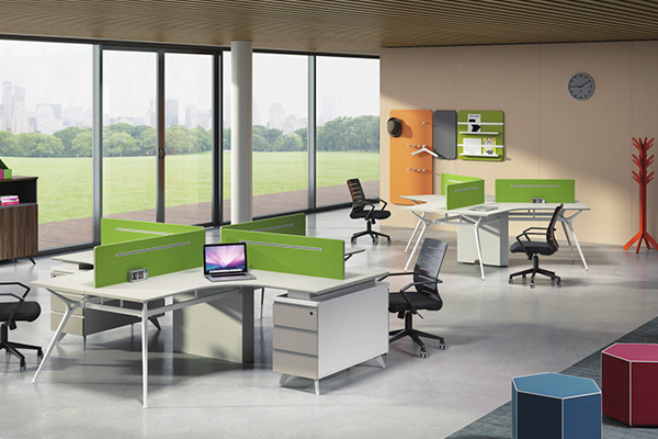 金屬支撐時尚簡約膠版職員辦公桌辦公臺FL-D1328 H