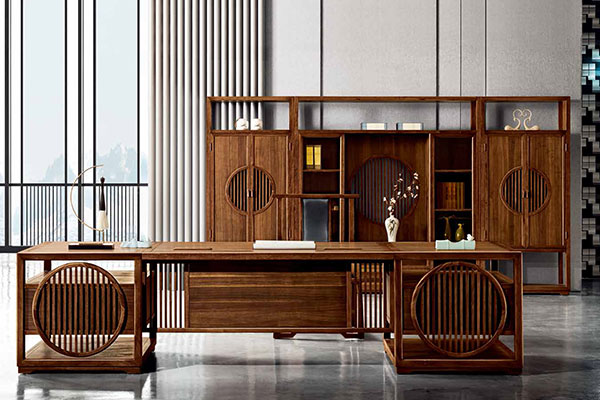 2019迪歐新款實木總裁大班臺-圓意系列 2019迪歐新款實木總裁大班臺-圓意系列