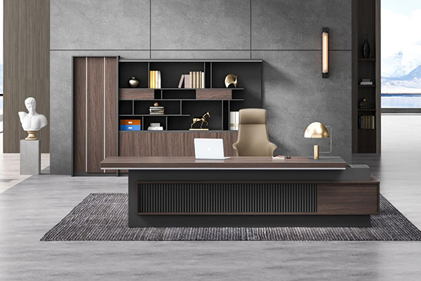 新品-配齊系列（形象款）-老板辦公室辦公桌-迪歐家具