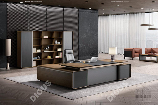 新品-總裁油漆辦公桌-詩(shī)意系列-迪歐家具