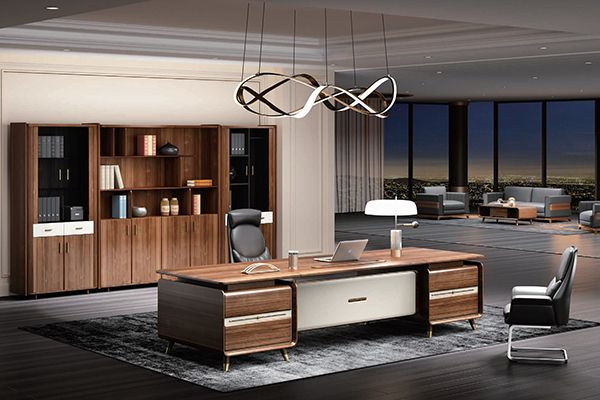 2020新品-上海系列-老板辦公室辦公桌-迪歐家具
